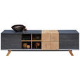 LOWBOARD in 180/55/40 cm - Eichefarben/Dunkelgrau, Design (180/55/40cm) - Carryhome