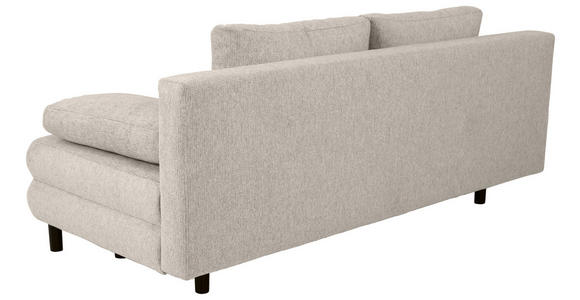 SCHLAFSOFA Lia in Webstoff Graubraun  - Graubraun/Schwarz, Design, Textil/Metall (197/84/92,5cm) - Hom`in