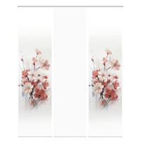 FLÄCHENVORHANG  3 Stück  blickdicht  60/245 cm   - Altrosa/Weiß, Natur, Textil (60/245cm)