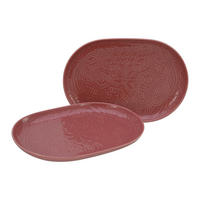 SERVIERPLATTEN-SET  - Dunkelrosa, Trend, Keramik - Creatable