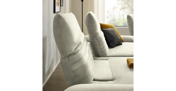 ECKSOFA  in Chenille Beige  170-195/280 cm  - Beige/Schwarz, Design, Textil/Metall (170-195/280cm) - Dieter Knoll
