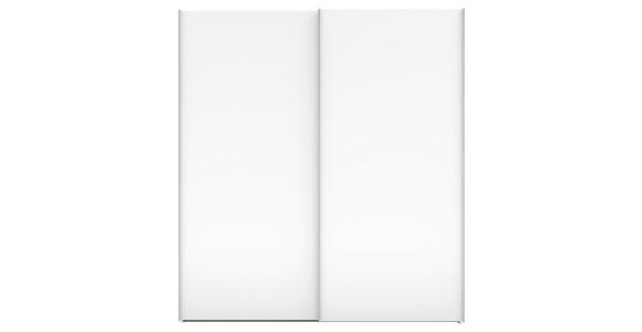 SCHWEBETÜRENSCHRANK 200/223/69 cm 2-türig Weiß - Alufarben/Weiß, KONVENTIONELL, Holzwerkstoff/Metall (200/223/69cm) - Novel
