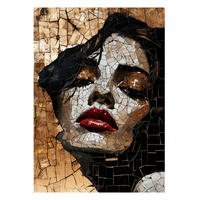 GLASBILD Frauen 70/100 cm  - Multicolor, Basics, Glas/Papier (70/100cm)