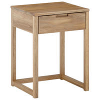 NACHTSCHRANK 45/60/40 cm Eiche massiv  - Eichefarben, Basics, Holz (45/60/40cm)