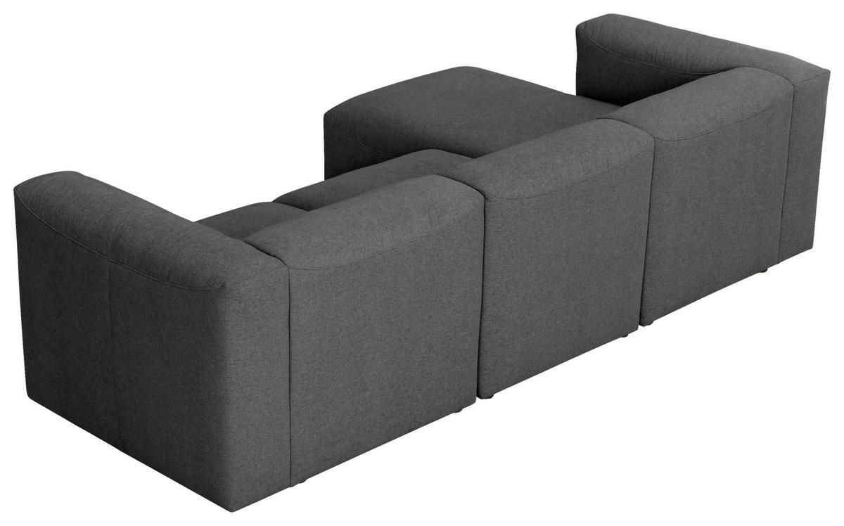 ECKSOFA Anthrazit Flachgewebe  - Anthrazit, Design, Kunststoff/Textil (160/275cm) - Max Winzer