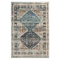 VINTAGE-TEPPICH 40/60 cm My Inca Beige, Dunkelblau  - Beige/Dunkelblau, Design, Textil (40/60cm) - Obsession