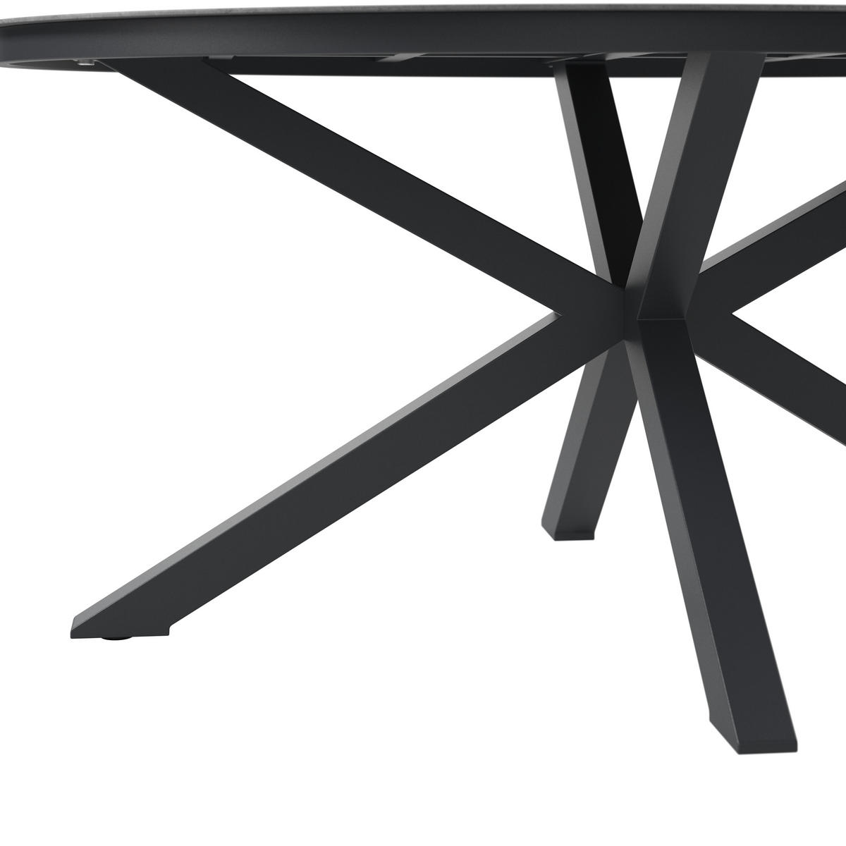 ZAHRADNÍ STŮL, kov, plast, 180/76/120 cm - antracitová, Moderní, kov/plast (180/76/120cm) - Ambia Garden