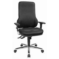 DREHSTUHL Webstoff Schwarz, Alufarben  - Schwarz/Alufarben, Konventionell, Kunststoff/Textil (60/110-121/49cm) - Topstar