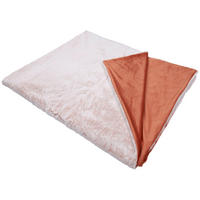 KOŽUŠINOVÁ DEKA, polyester, 150/200 cm - oranžová, Konventionell, textil (150/200cm) - Novel