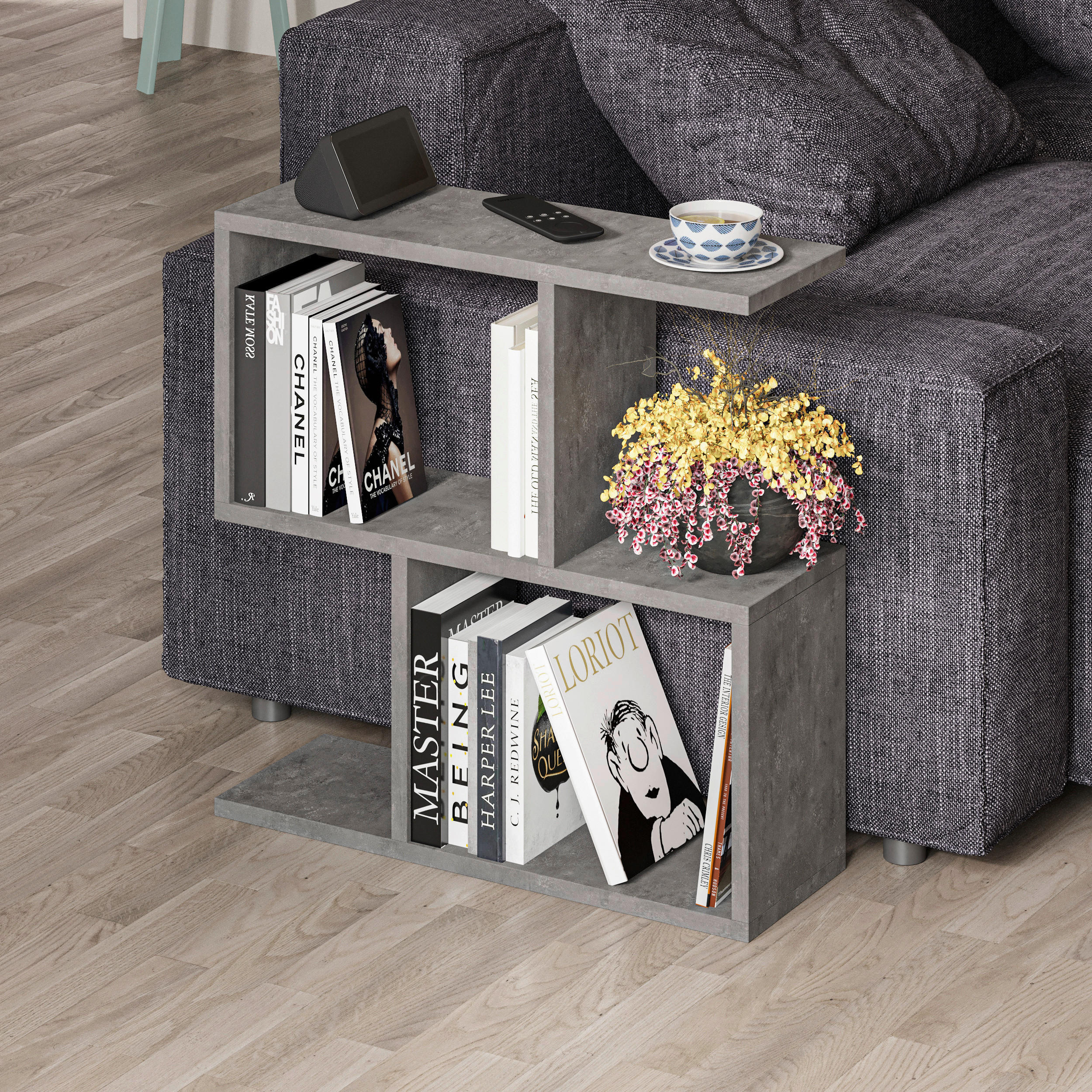 BEISTELLTISCH in Holzwerkstoff 60/20/60 cm  - Grau, Design, Holzwerkstoff (60/20/60cm) - Livetastic