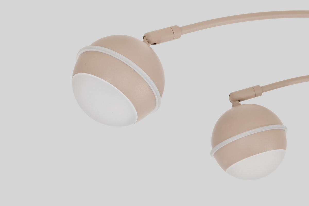 LED-STEHLEUCHTE Biarritz 78/170/79 cm  - Sandfarben/Schwarzchrom, Design, Kunststoff/Metall (78/170/79cm)