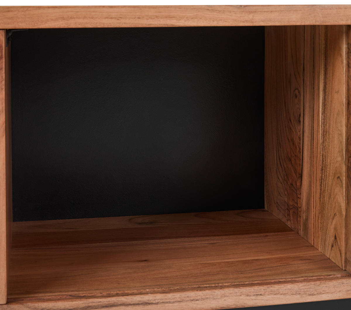 LOWBOARD  in 160/50/40 cm  - Schwarz/Naturfarben, LIFESTYLE, Holz/Kunststoff (160/50/40cm) - Livetastic