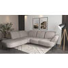 ECKSOFA DANCE E Silberfarben Chenille Kopfteilverstellung, Sitztiefenverstellung  - Silberfarben/Schwarz, MODERN, Textil/Metall (270/302cm) - Sit & More