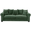 SCHLAFSOFA Cord Dunkelgrün  - Dunkelgrün/Schwarz, KONVENTIONELL, Kunststoff/Textil (247/95/125cm) - Hom`in