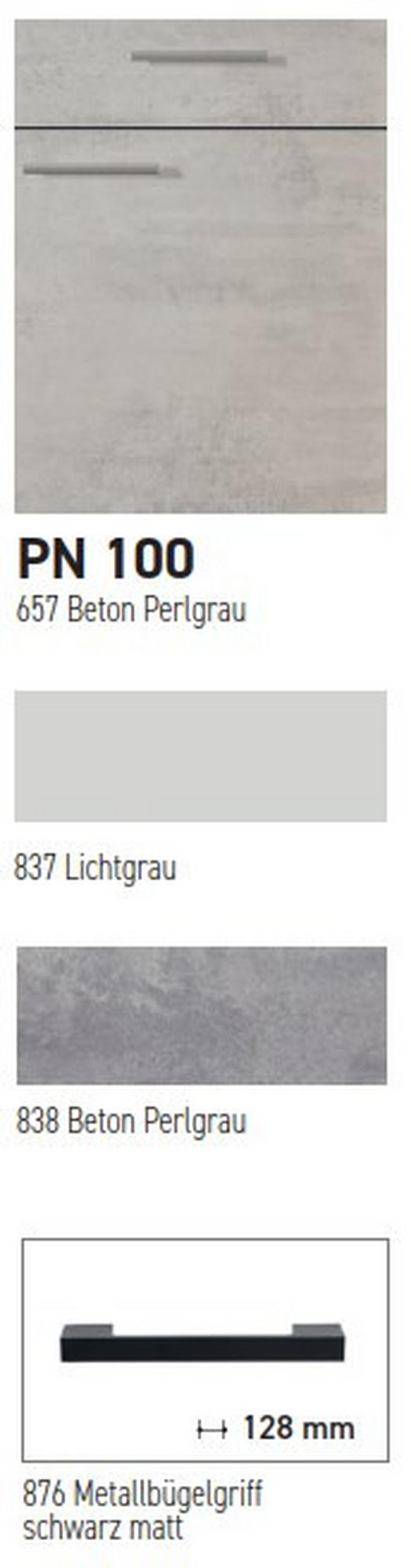 KÜCHENBLOCK PN 100 290 cm  in Hellgrau  - Hellgrau/Schwarz, Design, Holzwerkstoff/Metall (290cm) - Pino