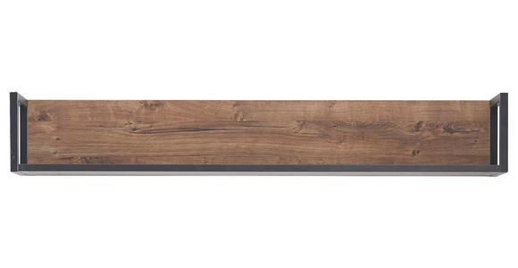 WANDBOARD in 150/24/25 cm Eichefarben, Dunkelgrau  - Eichefarben/Dunkelgrau, KONVENTIONELL, Holzwerkstoff/Metall (150/24/25cm) - Cantus