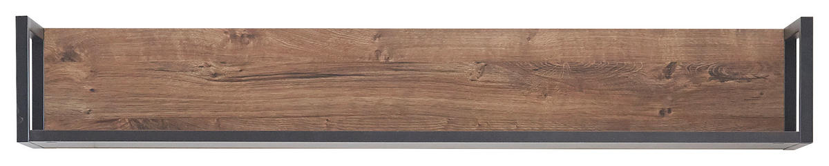 WANDBOARD Eichefarben, Dunkelgrau  - Eichefarben/Dunkelgrau, KONVENTIONELL, Holzwerkstoff/Metall (150/24/25cm) - Cantus
