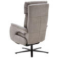 RELAXSESSEL Lederlook Relaxfunktion    - Hellgrau/Schwarz, KONVENTIONELL, Textil/Metall (70/117/85cm) - Dieter Knoll