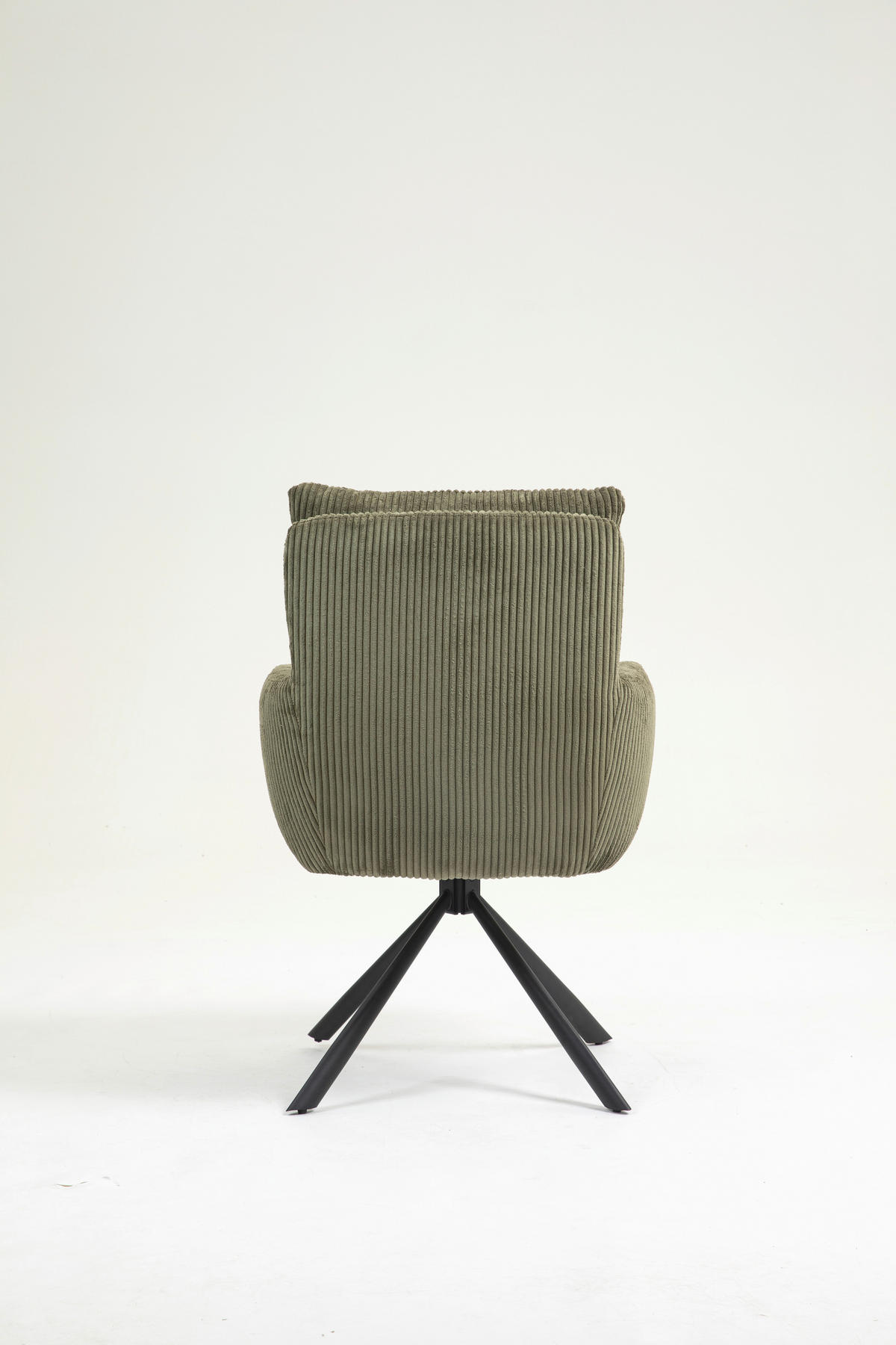 ARMLEHNSTUHL  in Eisen Cord  - Schwarz/Grün, KONVENTIONELL, Textil/Metall (60/95/67cm) - MID.YOU