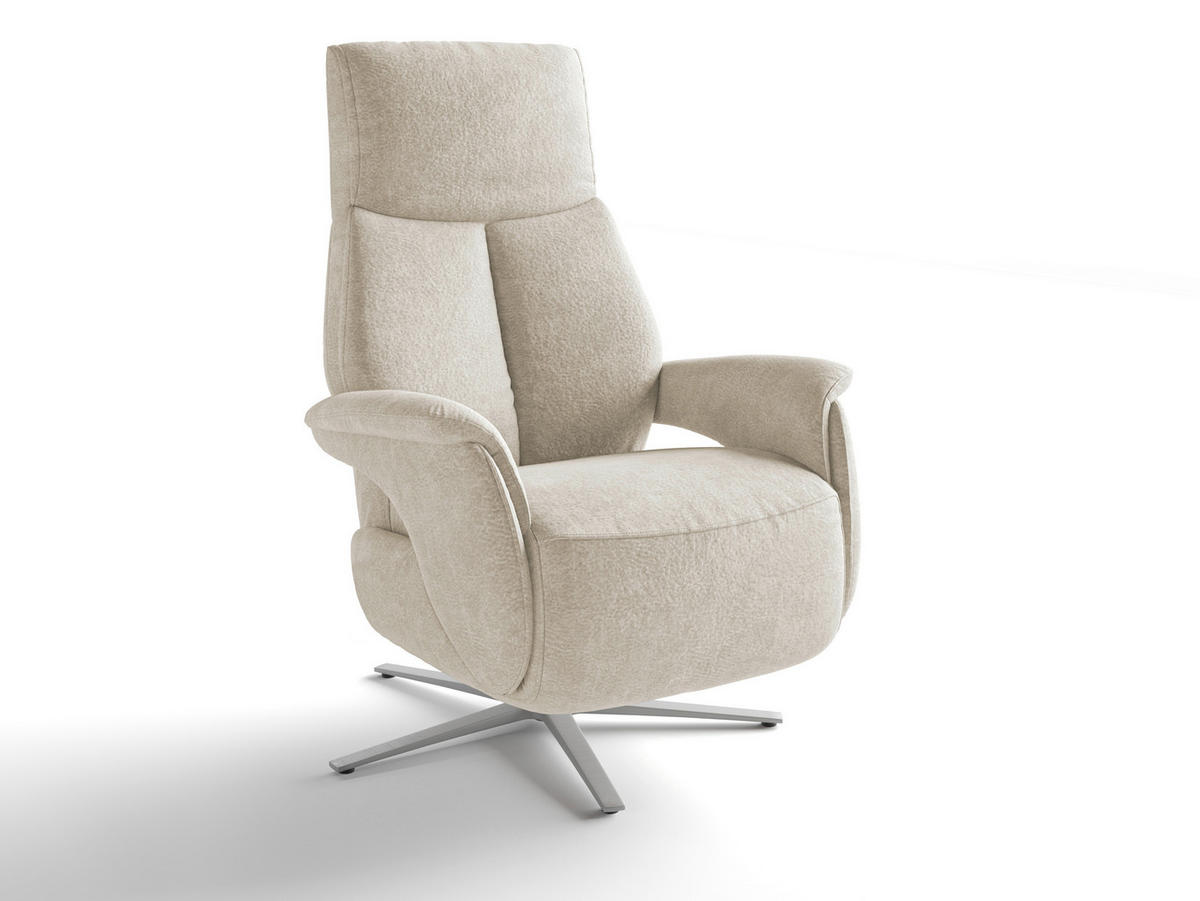 RELAXSESSEL in Textil Silberfarben  - Silberfarben, Basics, Textil/Metall (75/110/85cm) - Sit & More