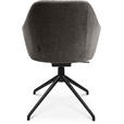 ARMLEHNSTUHL  in Aluminium Velours  - Taupe/Schwarz, Design, Textil/Metall (58/81,5-84,5/60cm) - Johann Jakob