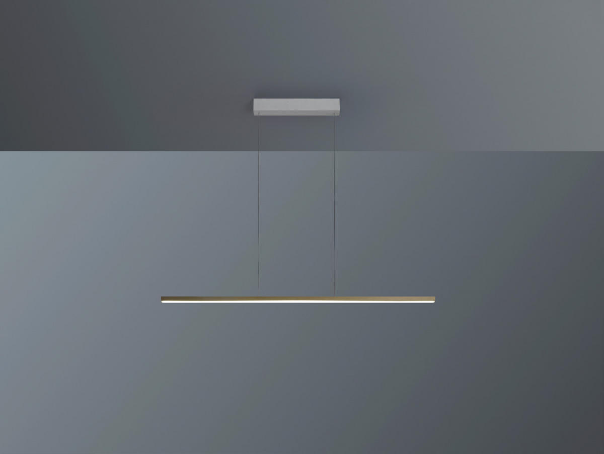 LED-HÄNGELEUCHTE 115/5/140 cm  - Platinfarben, Design, Metall (115/5/140cm) - BOPP