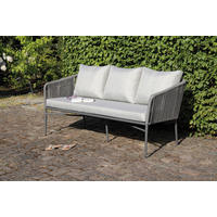 LOUNGEGARNITUR Aluminium  - Dunkelgrau/Anthrazit, MODERN, Kunststoff/Metall (185/65/75cm) - Ambia Garden