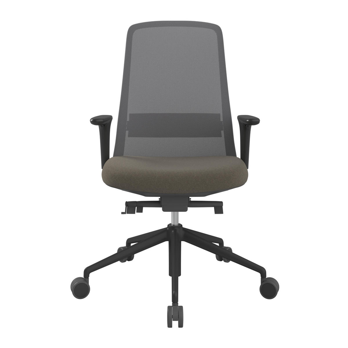 DREHSTUHL Braun, Grau, Schwarz  - Schwarz/Braun, MODERN, Kunststoff/Textil (70/103-115/70cm)