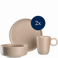 KOMBISERVICE ROMA 6-teilig  - Beige, Konventionell, Keramik (25,00/26,00/22,50cm) - Leonardo