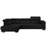 ECKSOFA in Mikrofaser Anthrazit  - Anthrazit/Schwarz, Design, Textil/Metall (207/301cm) - Xora