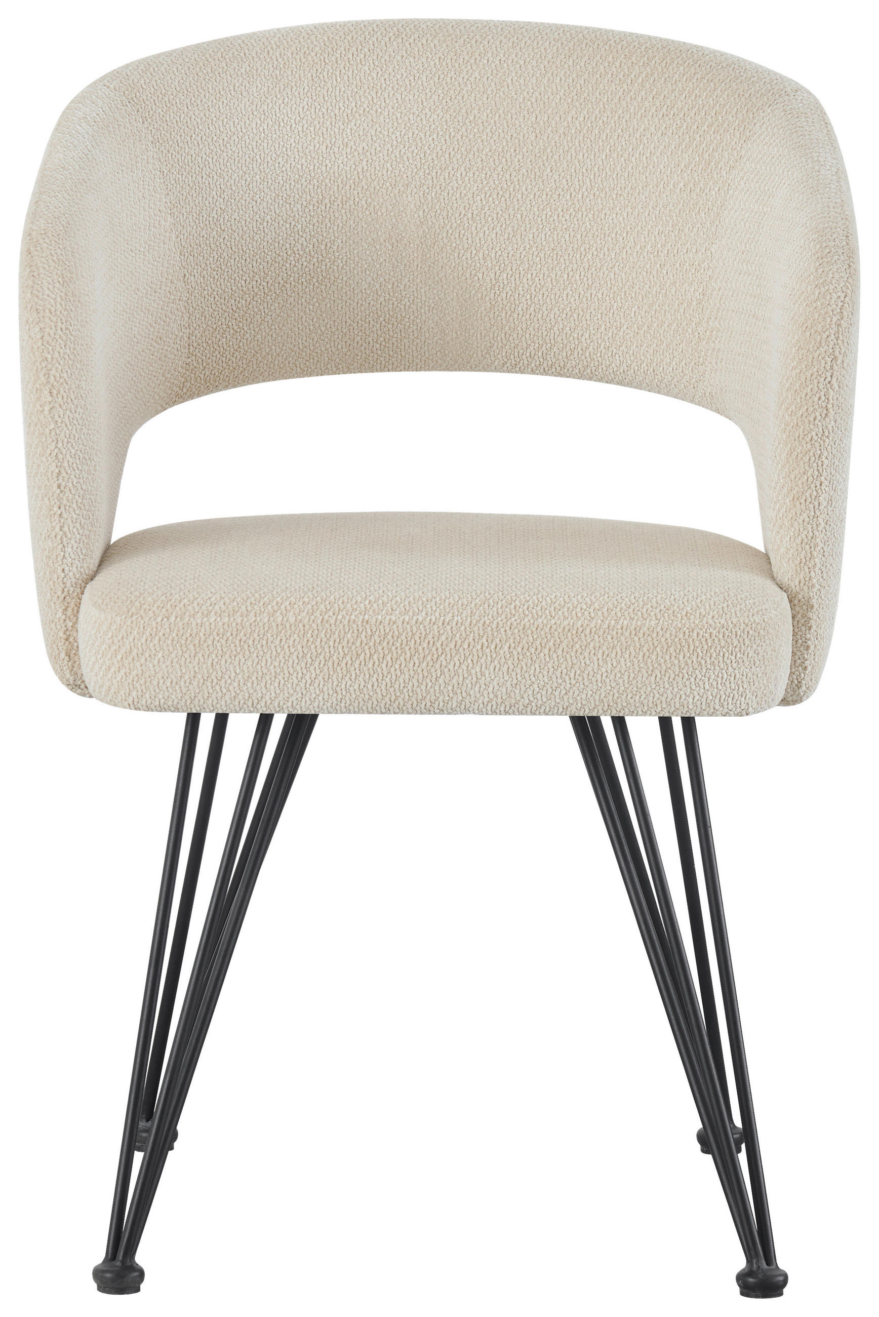 ARMLEHNSTUHL  in Eisen Webstoff  - Beige/Schwarz, Design, Textil/Metall (58/81/60cm) - Stylife