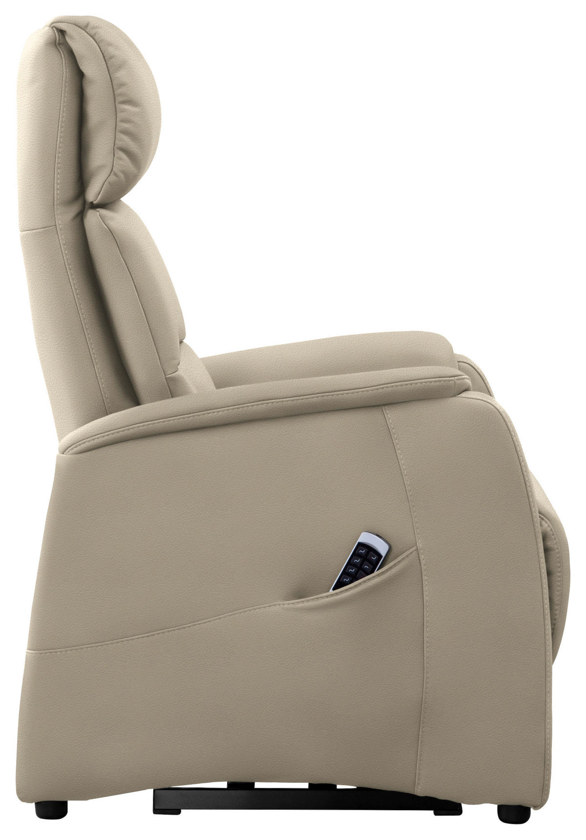 FERNSEHSESSEL in Creme  - Creme/Schwarz, Konventionell, Leder/Kunststoff (69/109/83cm) - Cantus