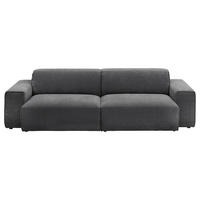 BIGSOFA in Chenille Anthrazit  - Anthrazit/Schwarz, Design, Kunststoff/Textil (238/71/101cm) - Pure Home Lifestyle