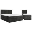 FAMILIENBETT - Anthrazit/Schwarz, Design, Holzwerkstoff/Kunststoff (240/200cm) - Esposa