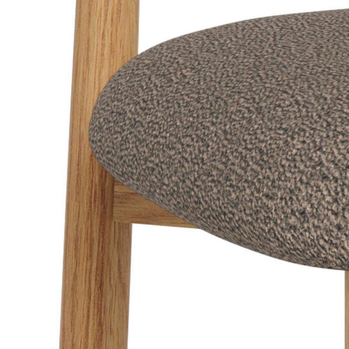 STUHL   Bouclé  Taupe  - Taupe/Eichefarben, KONVENTIONELL, Holz/Textil (45,5/79,5/51,5cm) - MID.YOU