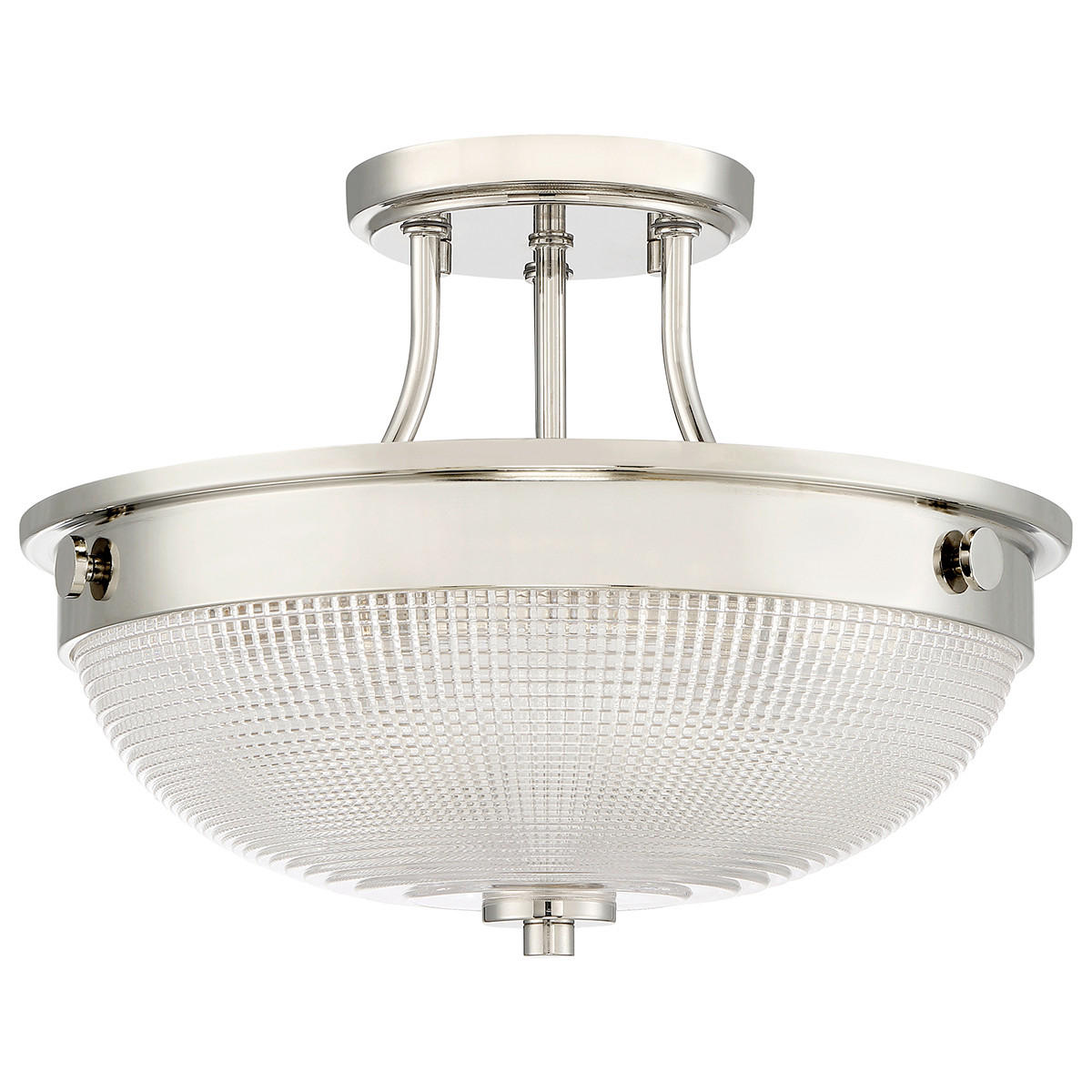 STROPNA SVETILKA Elstead Mantle 32.7/24.6 cm   - barve niklja, Konvencionalno, kovina/steklo (32.7/24.6cm) - Elstead Lighting