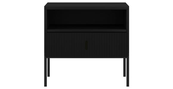 NACHTSCHRANK 53,9/52,4/39 cm - Schwarz, Design, Holzwerkstoff/Metall (53,9/52,4/39cm) - Xora