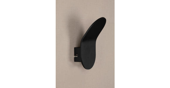 LED-WANDLEUCHTE 17,7/10/9,8 cm - Schwarz, Trend, Metall (17,7/10/9,8cm) - Novel