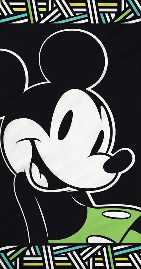DUSCHTUCH MICKEY MOUSE MM 70/140 cm  - Schwarz, Trend, Textil (70/140cm) - Disney