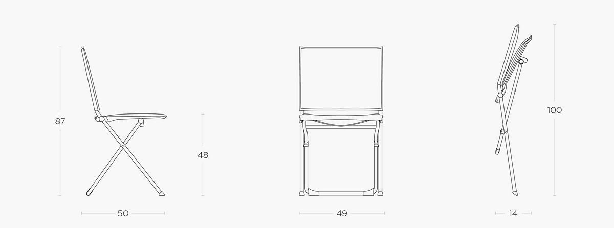 KLAPPSTUHL Batyline® Türkis  - Türkis/Anthrazit, Basics, Textil/Metall (49/87/50cm) - Lafuma Mobilier