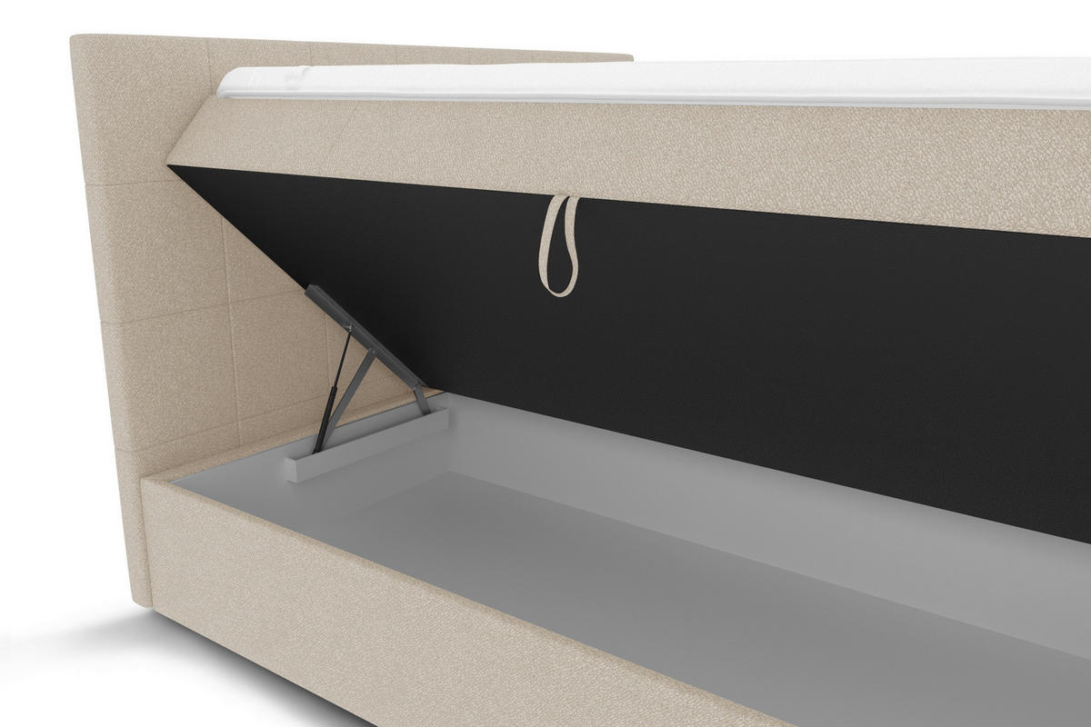 BOXBETT 160/200 cm  in Beige  - Beige, KONVENTIONELL, Kunststoff/Textil (160/200cm) - Boxxx