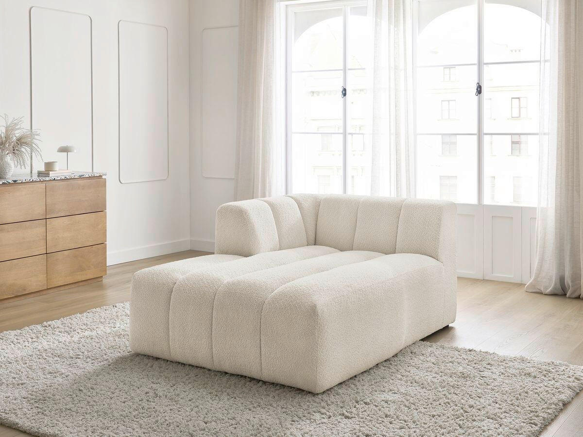 SOFAELEMENT ANNECY Bouclé Beige  - Beige/Schwarz, MODERN, Kunststoff/Textil (120/72/170cm)