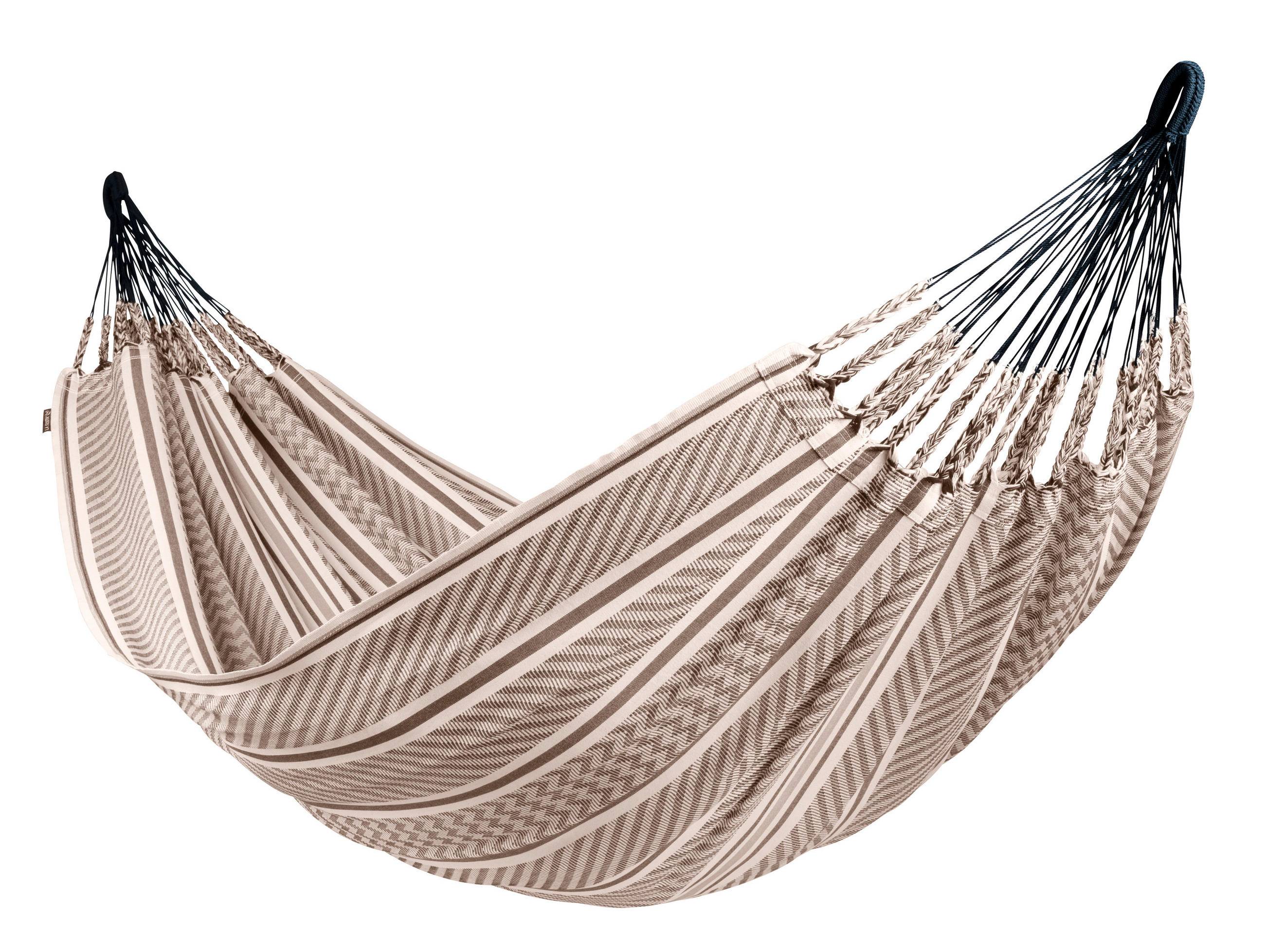HÄNGEMATTE double org. cotton  - Dunkelgrau/Hellgrau, KONVENTIONELL, Textil (160/350cm) - La Siesta