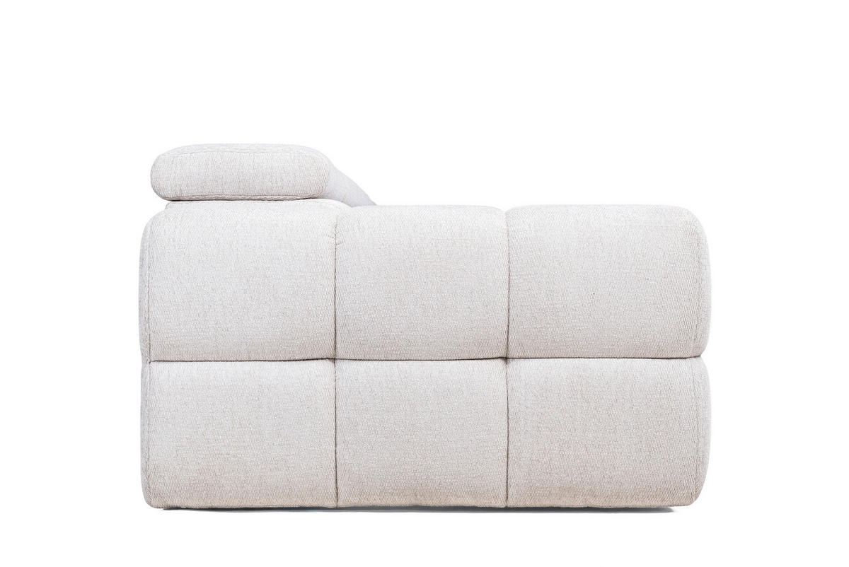BIGSOFA Chenille Weiß  - Schwarz/Weiß, Design, Kunststoff/Textil (260/76-103/119cm) - Welnova