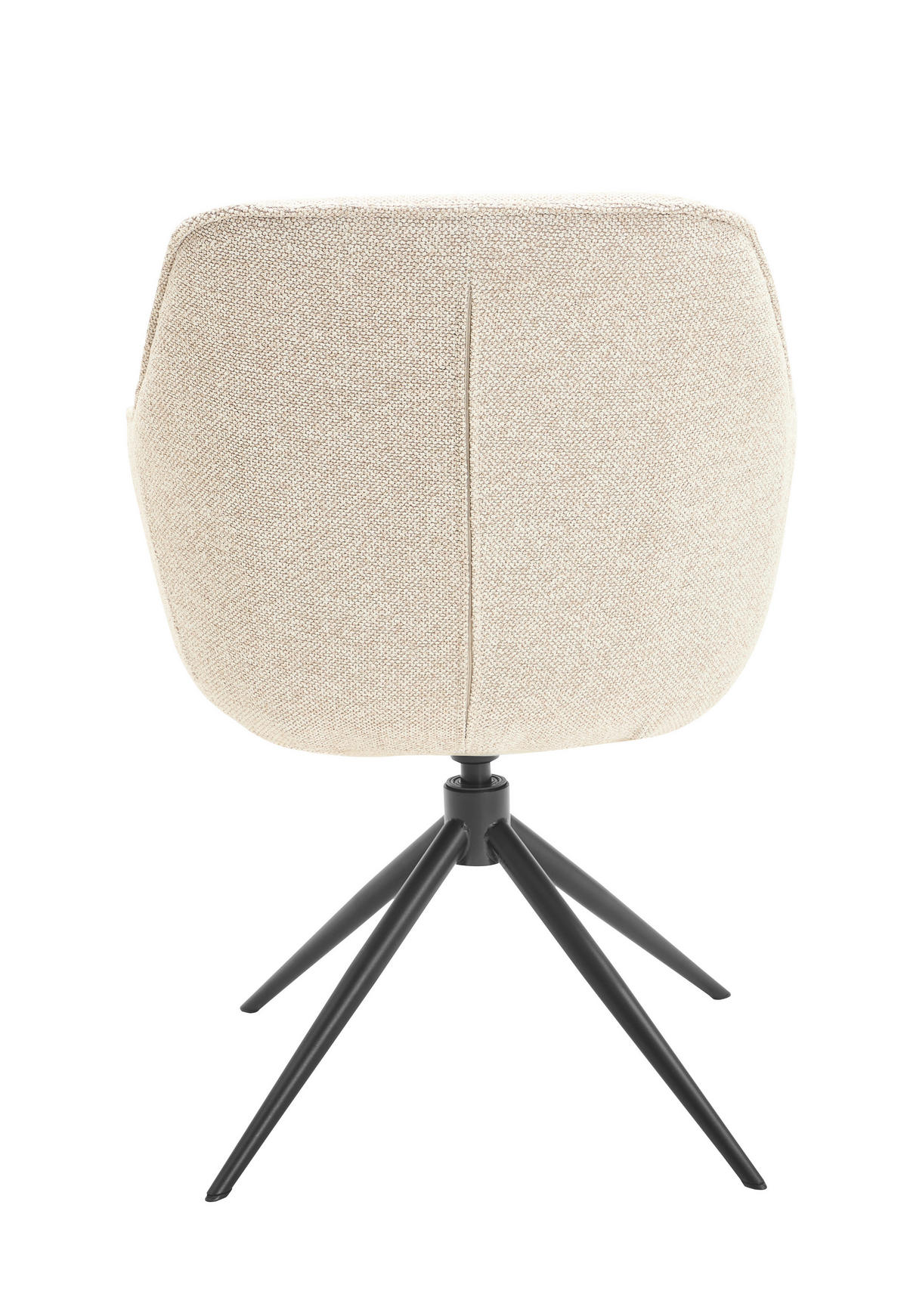 ARMLEHNSTUHL  in Eisen Leinenoptik  - Beige/Schwarz, Design, Textil/Metall (64/84/61cm) - Novel