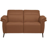 2-SITZER-SOFA  in Echtleder Cognac   - Cognac/Schwarz, Design, Leder/Metall (162/79/104cm) - Belluti