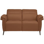 2-SITZER-SOFA  in Echtleder Cognac   - Cognac/Schwarz, Design, Leder/Metall (162/79/104cm) - Belluti