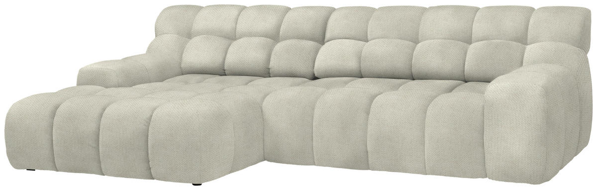 Ecksofa inkl. Funktion Naturfarben Webstoff  - Schwarz/Naturfarben, MODERN, Kunststoff/Textil (180/297cm) - Welnova