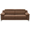 3-SITZER-SOFA in Chenille Braun  - Schwarz/Braun, Design, Textil/Metall (230/104/104cm) - Valdera