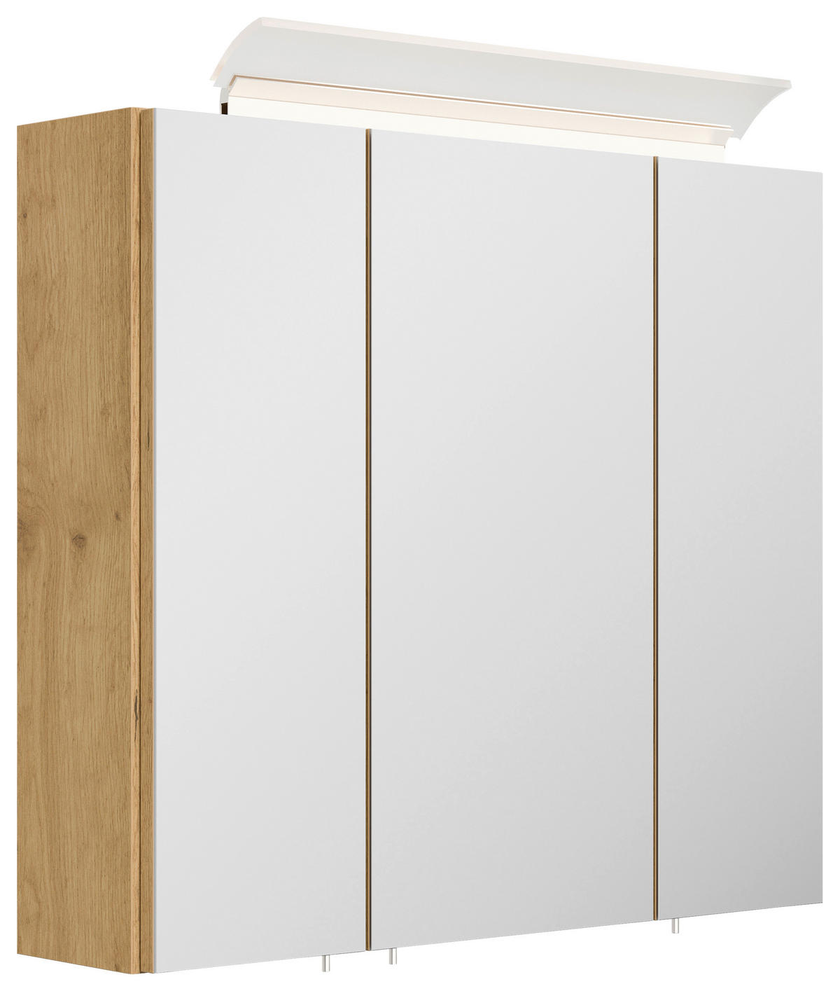 SPIEGELSCHRANK 70/62/17 cm  - Eichefarben, MODERN, Glas/Holzwerkstoff (70/62/17cm) - MID.YOU